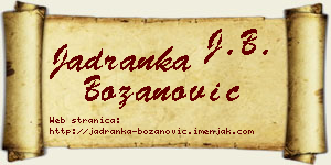 Jadranka Božanović vizit kartica